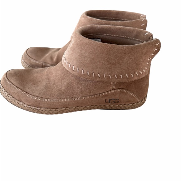 UGG Women's Varney Tan Suede Ankle Booties - Picture 3 of 5